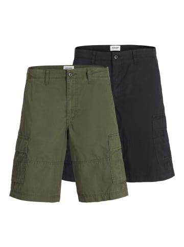 Jack & Jones 2er-Pack Cargo Shorts in Black 1