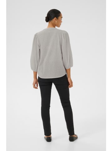 Kaffe Langarm-Bluse KAsjila in Elephant Skin