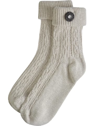 normani Trachtensocken mit Knopf in Naturmelange
