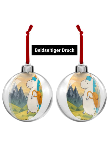 Mr. & Mrs. Panda Weihnachtskugel Kunststoff Einhorn Bergsteiger ... in Weiß