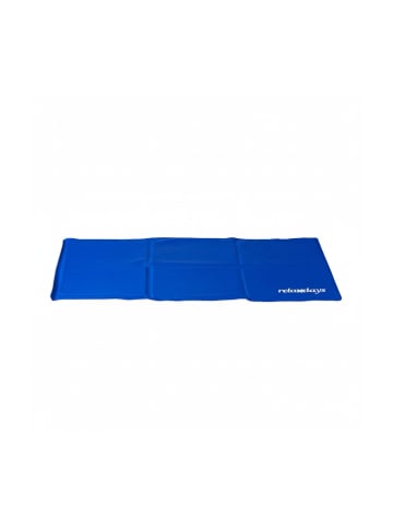 relaxdays Kühlmatte Hund in Blau - (B)50 x (T)90 cm