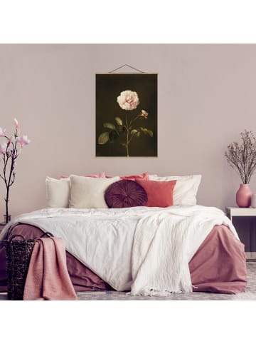 WALLART Stoffbild - Barbara Regina Dietzsch - Essig-Rose mit Hummel in Braun