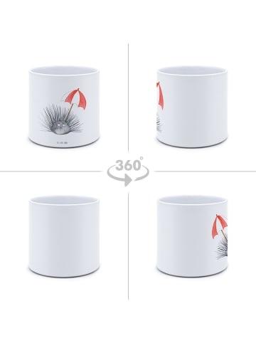 Mr. & Mrs. Panda Pflanzenkübel groß Seeigel ohne Spruch in Weiß