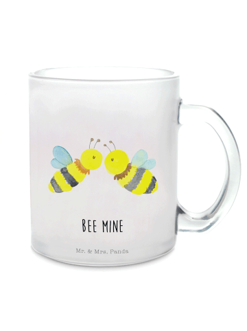 Mr. & Mrs. Panda Teetasse Biene Liebe mit Spruch in Transparent