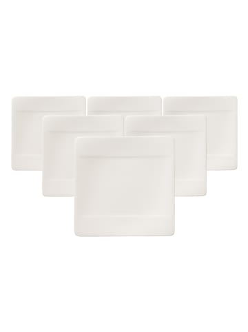 Villeroy & Boch 6er Set Brotteller Modern Grace 16 x 16 cm weiß in weiß