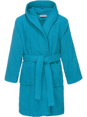 REDBEST Frottier Kinder-Bademantel mit Kapuze Chicago in türkis