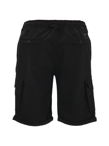 Replay Cargoshorts Garment Dyed Heavy Cotton Jersey in schwarz