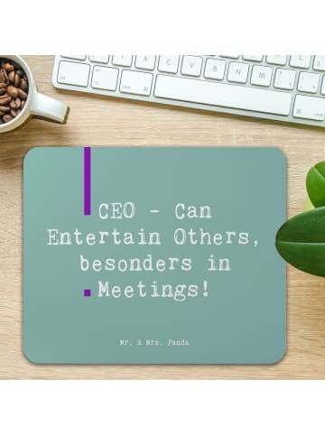 Mr. & Mrs. Panda Mousepad Spruch ZeichenO Unterhaltungskünstler mit S... in Meeresbrise
