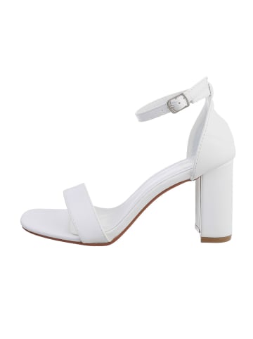 Ital-Design High-Heel Sandalette in Weiß