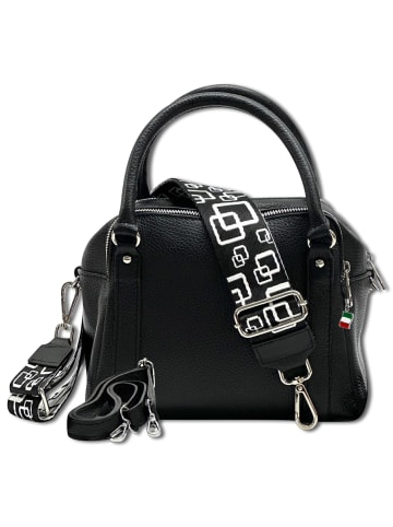 Florence Florence Umhängetasche, Citytasche Leder schwarz ca. 22cm