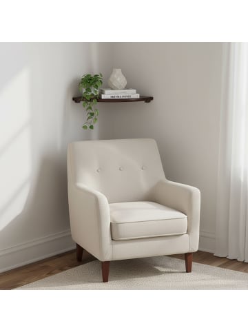relaxdays Eckregal in Dunkelbraun - (B)25 x (H)3 x (T)25 cm