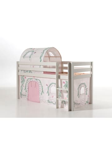 58 aufm Kessel KINDERBETT Karolina 210x114x106 Massivholz Weiß Textilset Burg 2