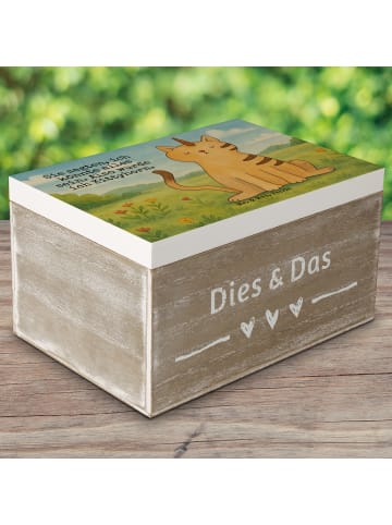 Mr. & Mrs. Panda Kiste Einhorn Katze Design mit Spruch in Weiß