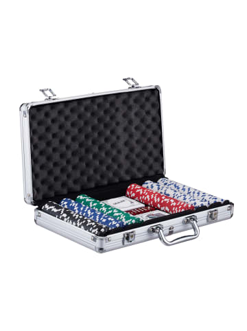relaxdays Pokerkoffer in Silber