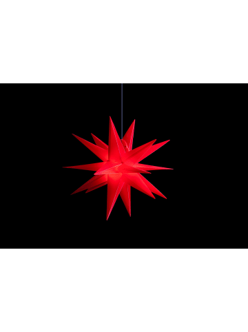 Sterntaler Dekostern | Weihnachtsstern | 18-Zacker | Faltstern | Kunststoff | Rot