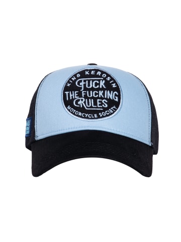 King Kerosin King Kerosin Trucker Cap F*ck The F*cking Rules in blau