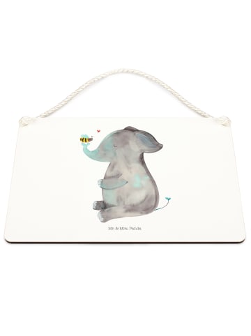 Mr. & Mrs. Panda holzbild Elefant Biene ohne Spruch in Weiß