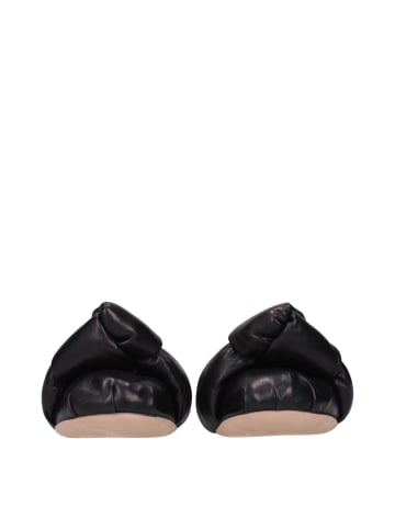 Miu Miu Schwarz Leder Ballerina Flache Schuhe