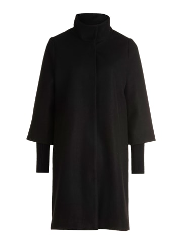 Zero Mantel Wolloptik mit Stehkragen in Black Beauty