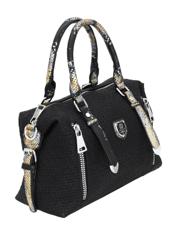 FELIPA Handtasche in Schwarz Gold