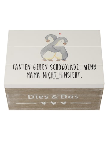 Mr. & Mrs. Panda Erinnerungskiste Tante Schokolade mit Spruch in Weiß