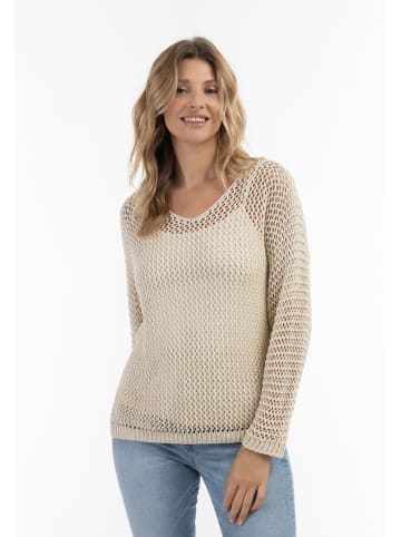 Usha Strick Pullover in Creme