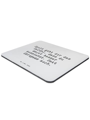 Mr. & Mrs. Panda Maus-Pad Sport gibt dir das... mit Spruch in Aquarellblau