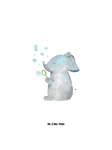 Mr. & Mrs. Panda Wasserflasche Elefant Seifenblasen ohne Spruch in Weiß