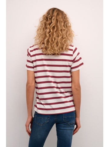 Cream T-shirt CRLarsa Regular fit in Red Melange Stripe