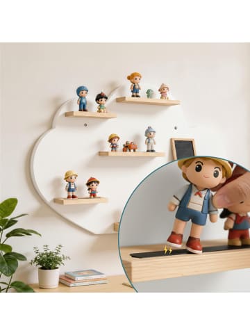 relaxdays Toniebox Regal "Wolke" in Weiß - (B)61 x (H)40 x (T)17 cm