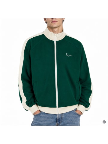 Karl Kani Signature Sidestripe Pique Trackjacket in Dunkelgrün