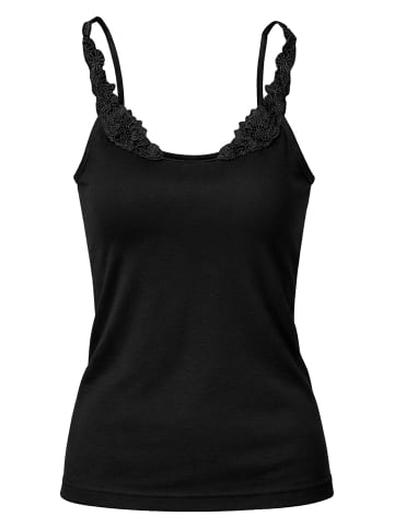 Haasis Bodywear 2er-Set: Spaghettitop m. Spitze in schwarz