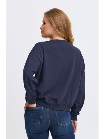 PULZ Jeans PZTABITA Logo Sweatshirt loose fit in Dark Sapphire