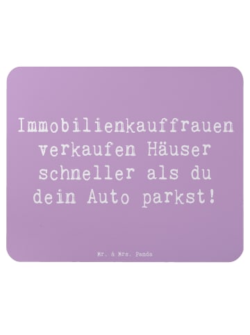 Mr. & Mrs. Panda Mouse Pad Spruch Immobilienkauffrau mit Spruch in Lavendeltraum