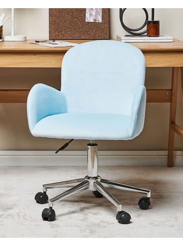 Beliani Bürostuhl PRIDDY in Blau - (W) 60 x (H) 79 x (L) 60 cm