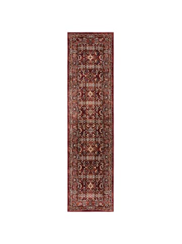 KADIMA DESIGN Teppich Kurzflor Herati Muster Persisch, Wohnzimmer in Rot