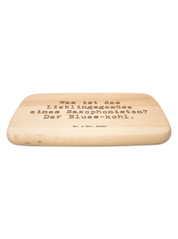 Mr. & Mrs. Panda Holz Frühstücksbrettchen Spruch Saxophon Blues ... in Transparent