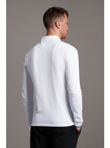 Lyle & Scott Langarm-Poloshirt in Weiß