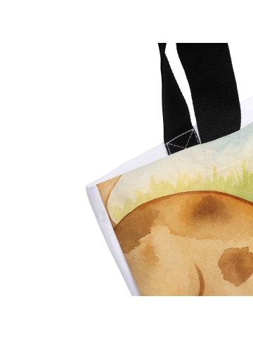 Mr. & Mrs. Panda Strandtasche Hund Marienkäfer Design mit Spruch in Weiß