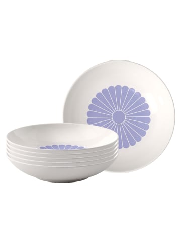 Villeroy & Boch 6er Set Pastaschalen Fleur Couleur in ø 24 cm in Bleu