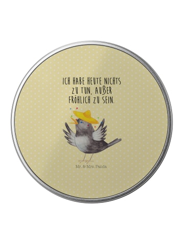 Mr. & Mrs. Panda Aufbewahrungsbox Rabe Sombrero mit Spruch in Gelb Pastell