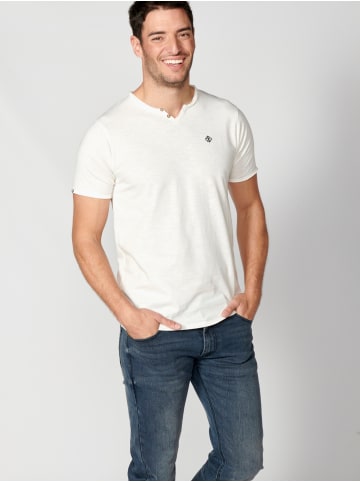 KOROSHI Kurzarm T-Shirt in weiß