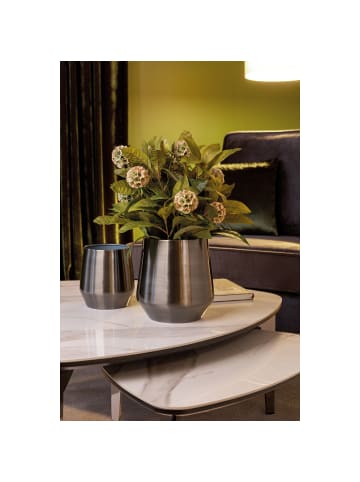 Fink Vase "Linea" in Grau - H. 17 cm - D. 16 cm