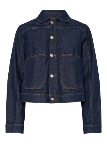 Pieces Jeansjacke in Dark Blue Denim