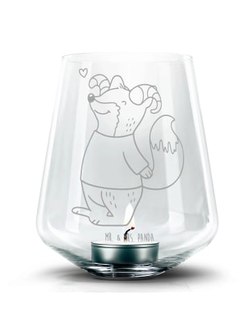 Mr. & Mrs. Panda Windlicht Glas Widder Astologie ohne Spruch in Transparent