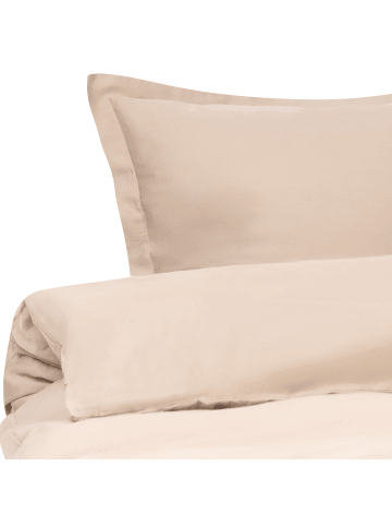 Beliani 3-tlg Bettwäsche-Set PARKROSE in Beige