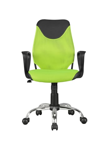 KADIMA DESIGN Kinder-Schreibtischstuhl TERNI Schwarz Limette für Kinder ab 6 mit in Grün