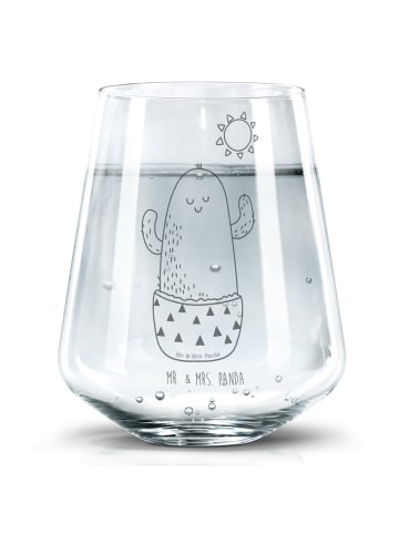 Mr. & Mrs. Panda Trinkglas Kaktus Sonne ohne Spruch in Transparent