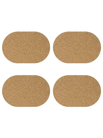 Zeller Korkbeläge für Tisch - 4 Stück im Set in Braun, (B) 29 x (H) 0,3 x (L) 44 cm
