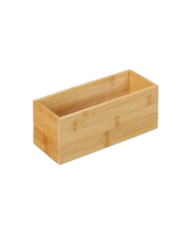 relaxdays Ordnungsbox in Natur - (B)23 x (H)9,5 x (T)9 cm